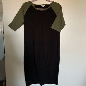 Lularoe Julia XL Army green and black